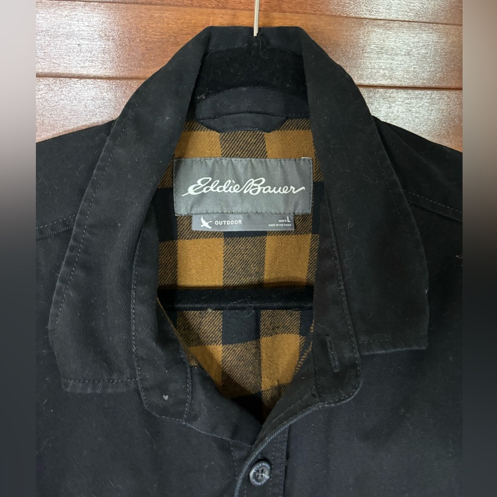 Men’s Eddie Bauer Button Up Jacket With Flannel I… - image 3